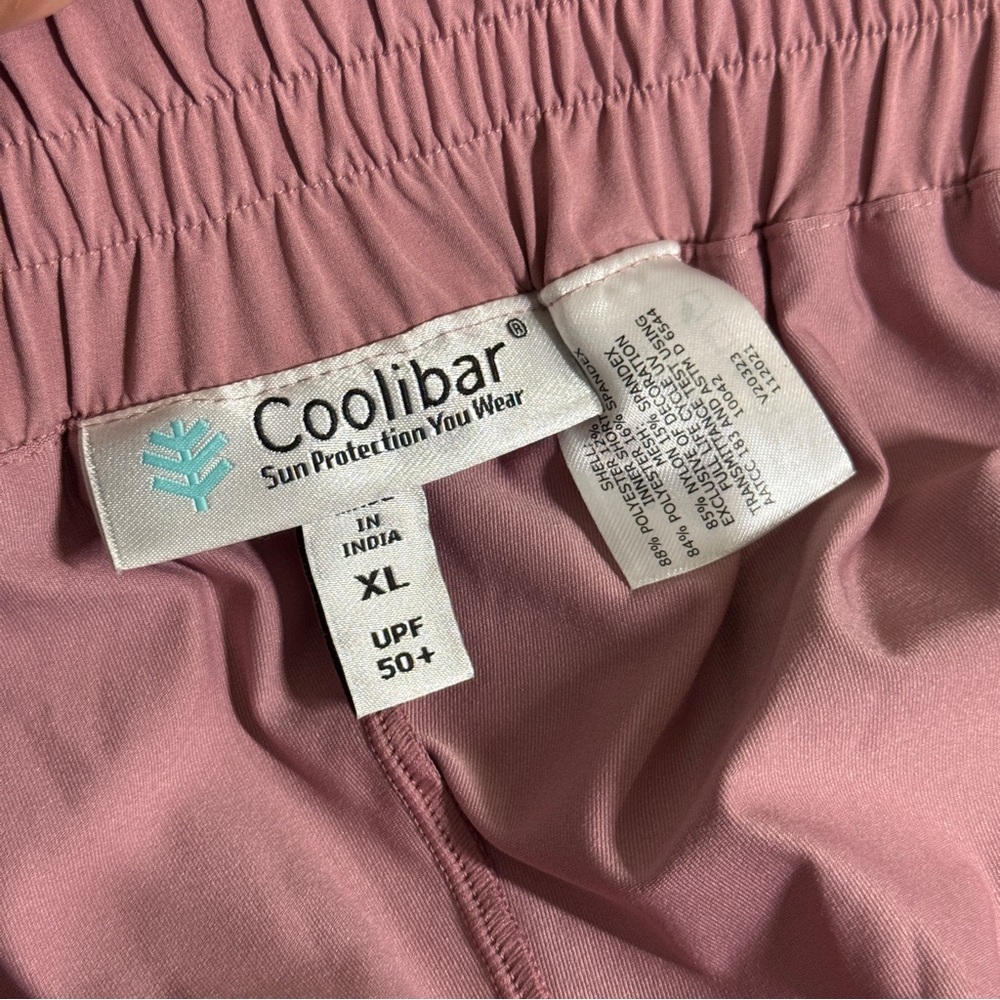 Coolibar XL Pink Mendocino Travel Skirt Skort Elastic Waist NEW - Picture 7 of 11